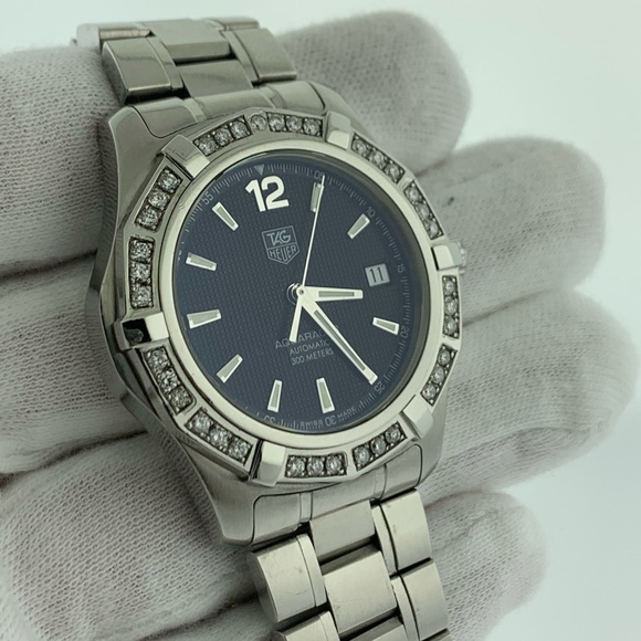 TAG HEUER AQUARACER AUTOMATICDIAMONDBEZEL SS watch